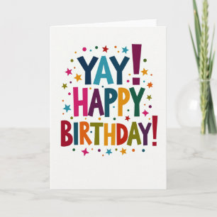 Festive Colourful Letters Card