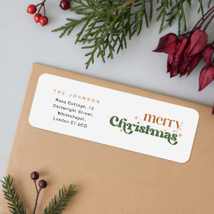 Festive Colourful Retro Merry Christmas