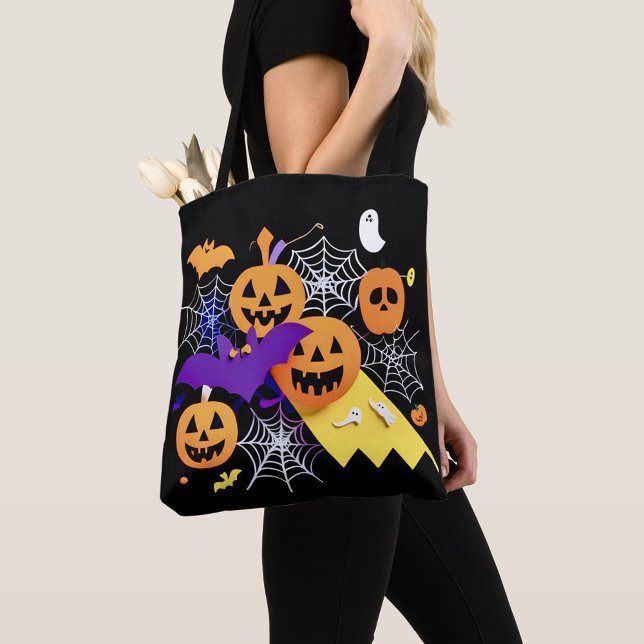 Festive colourful stylish Halloween themed Tote Bag (Creator Uploaded)