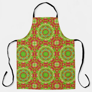 Festive Colours Abstract Liquid Mandala Art Apron