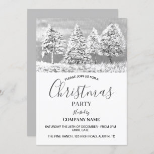 Festive Company Office Corporate Christmas Party Invitation