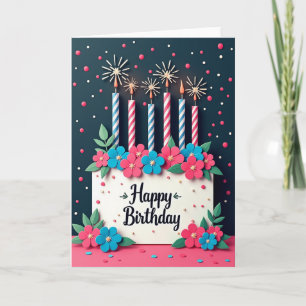 Festive Confetti Birthday Card