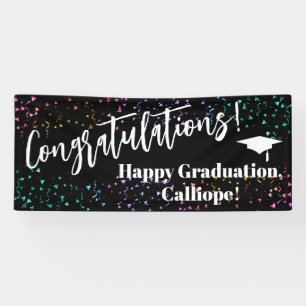 Festive Confetti Congratulations Graduate Banner