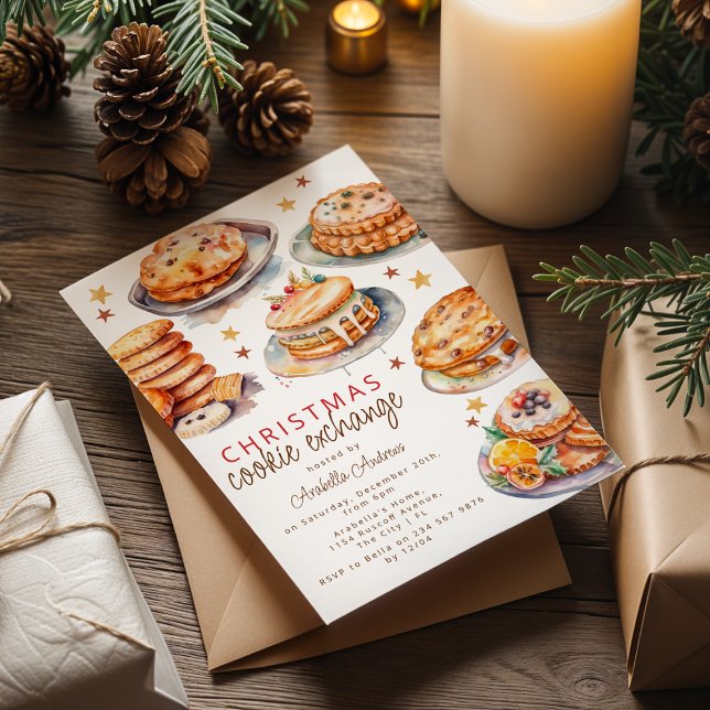 Festive Cookie Exchange Christmas Party Invitation (Creator Uploaded)