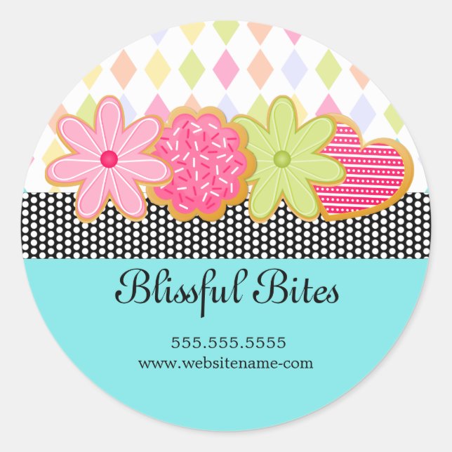 Festive Cookies Dessert Classic Round Sticker (Front)