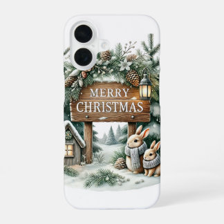 Festive Country Christmas Holiday iPhone 16 Case