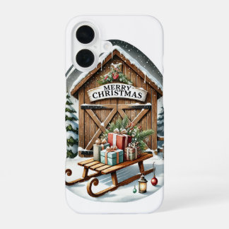 Festive Country Christmas Holiday iPhone 16 Case