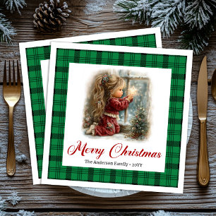 Festive Cozy Table Moment Holiday Scene Napkins