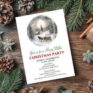 Festive Cozy Winter Scene Christmas Invitation