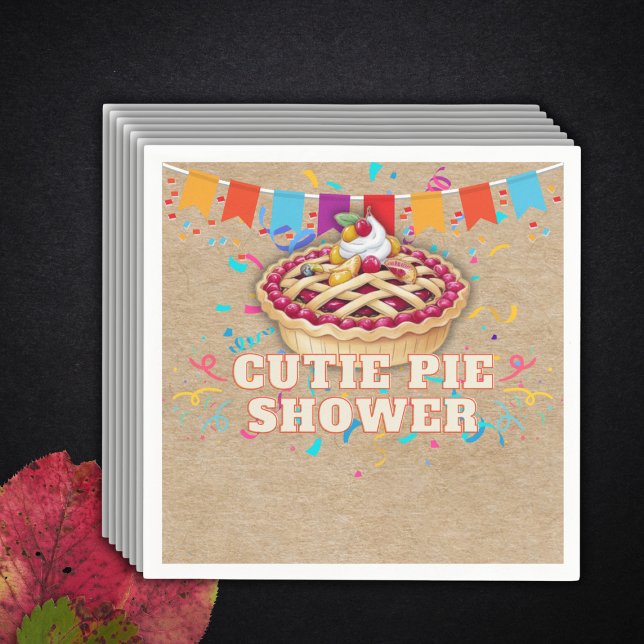 Festive Craft Cutie Pie Party Baby Shower Napkin (Creator Uploaded)
