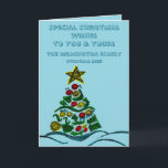Festive Crafty Tree Family Photo Christmas Folding Card<br><div class="desc">Celebrate the season with this customisable photo Christmas card,  showcasing a whimsical craft tree design. Personalise with your own family photos to spread warmth,  joy,  and festive holiday cheer.</div>