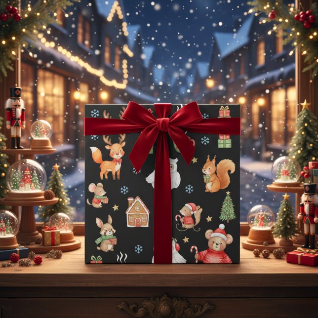 Festive Critters Holiday Gift Wrap (Gift Wrap)
