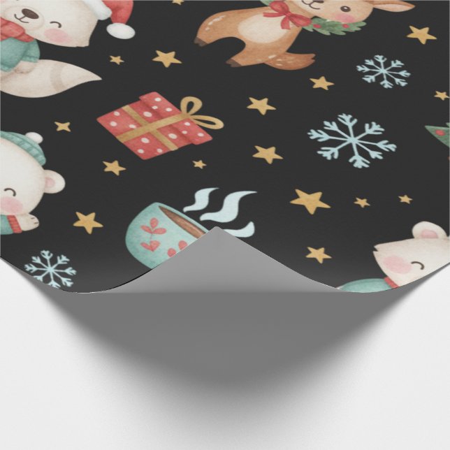 Festive Critters Holiday Gift Wrap (Corner)