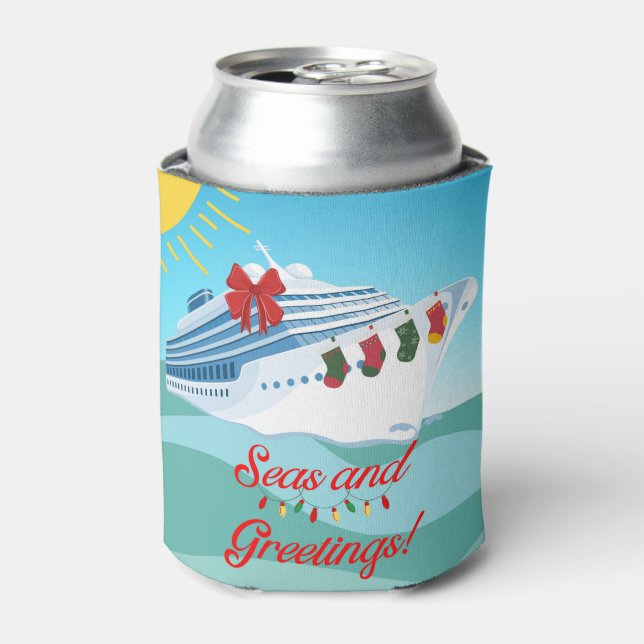 Festive Cruise Ship Can Cooler (Can Front)