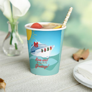 Festive Cruise Ship Paper Cups