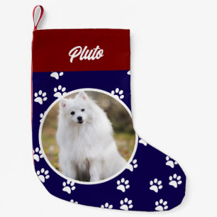 Festive Cute Dog Pet Photo Small Christmas Stocking