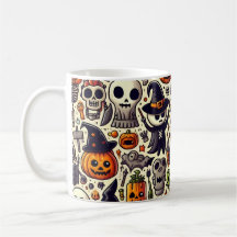Festive Cute Halloween Pattern Mug