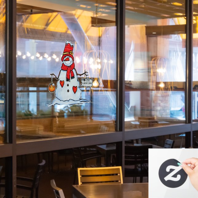 Festive cute snowman (Restaurant Window)