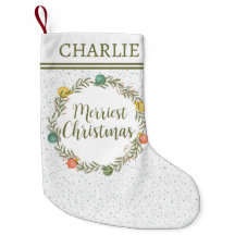 Festive Cypress Pattern With Monogram Holiday
