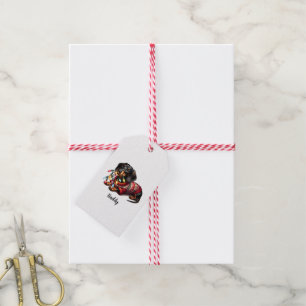 Festive Dachshund Delight Gift Tag