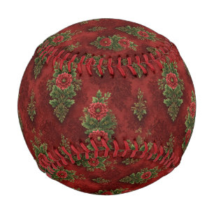 Festive Damask  Baseball
