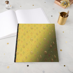 Festive Damask Guest Book