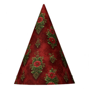 Festive Damask Party Hat