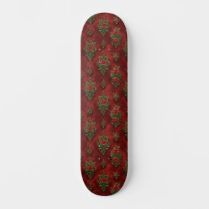 Festive Damask Skateboard