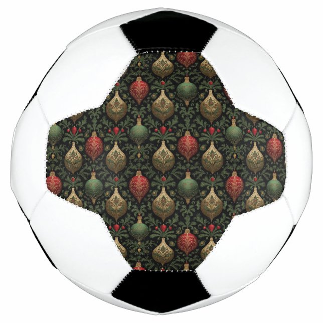 Festive Damask  Soccer Ball (Front)