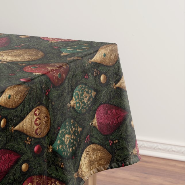 Festive Damask  Tablecloth (In Situ)