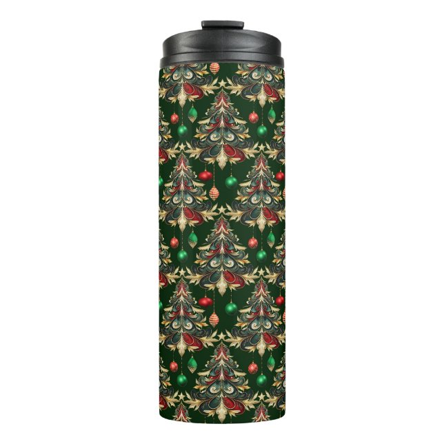 Festive Damask  Thermal Tumbler (Front)