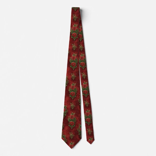 Festive Damask  Tie (Front)