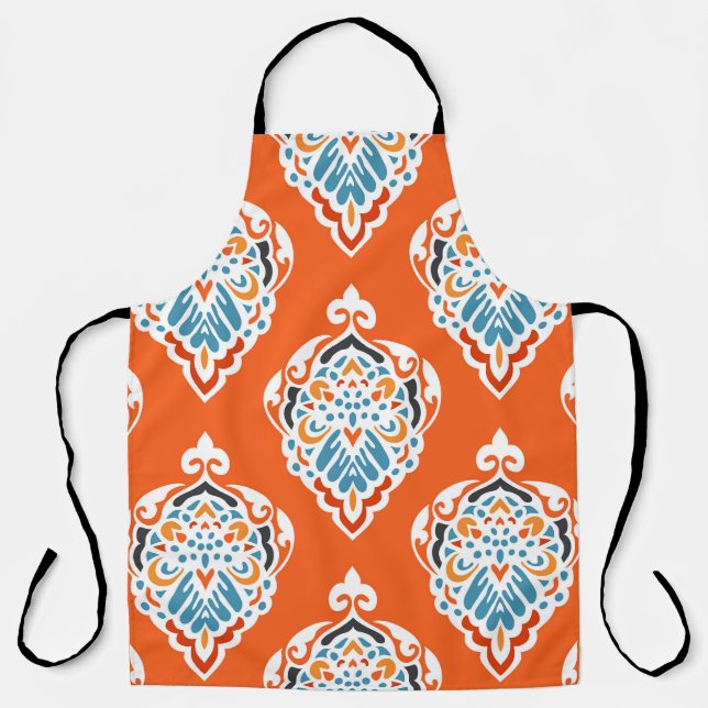 Festive damask vintage pattern, elegant design. apron (Front)