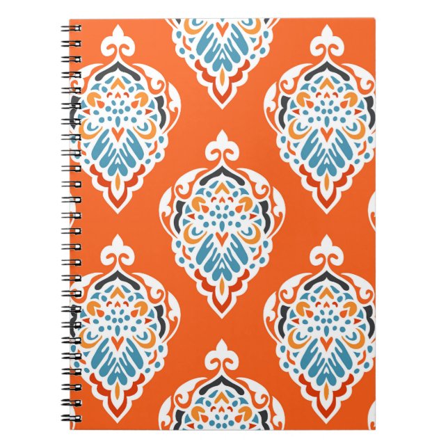 Festive damask vintage pattern, elegant design. notebook (Front)