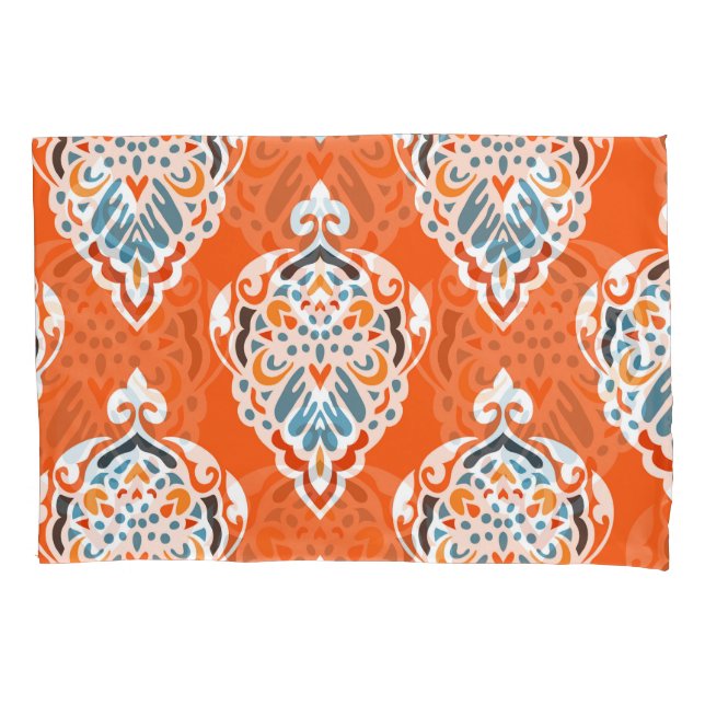 Festive damask vintage pattern, elegant design. pillowcase (Front)