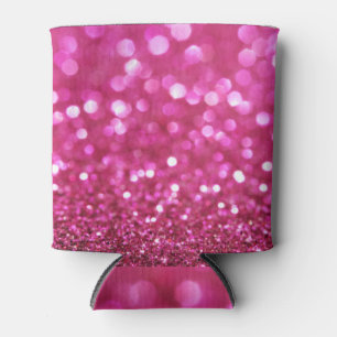 Festive Dark Pink: Elegant Abstract. Can Cooler