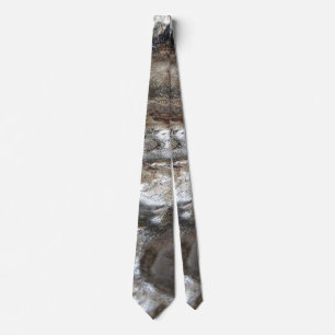 Festive Dark Silver Metallic Grey Abstract Art Tie