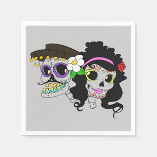 Festive Day of the Dead Art Napkin