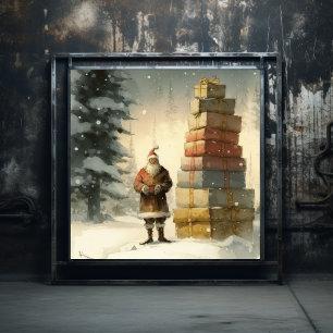 Festive Delight: African American Santa (3) Poster