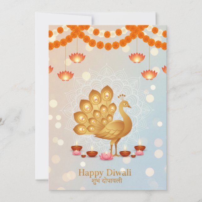 Festive diwali celebration invitation (Front)