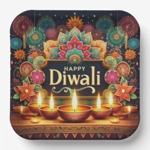 Festive Diwali  Paper Plate