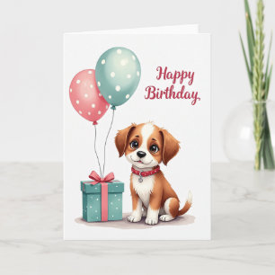 Festive Dog Birthday Card