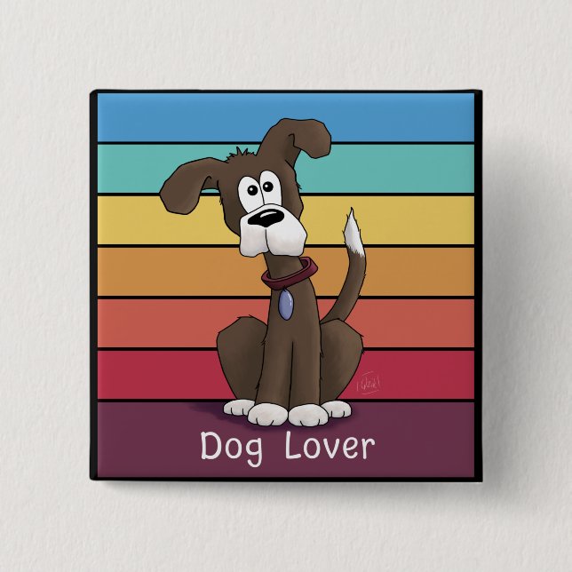 Festive Dog Lover     Button (Front)