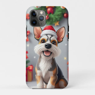 Festive Dog n Santa Hat with Gifts Case-Mate iPhone Case