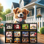 Festive Dogs Celebrating Every Holiday Month 20XX  Calendar<br><div class="desc">Celebrate the year with adorable holiday-themed dogs! This 2025/2026 calendar showcases lifelike puppies and dogs enjoying each month’s special occasion, from a Christmas pup under twinkling lights to a New Year’s dog watching fireworks. Every page captures the holiday spirit with festive decorations and charming details. Whether it's an Easter puppy...</div>