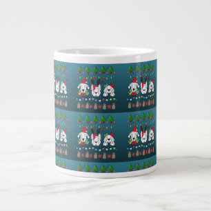 Festive dogs Christmas pattern - cute hoiiday dogs Large Coffee Mug
