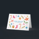 Festive Doodles Merry Christmas Greeting Card<br><div class="desc">A holiday greeting card featuring festive doodles.</div>