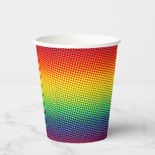 Festive Dots Rainbow Cool Cheerful Fun Colourful Paper Cups