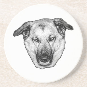 Festive Dotted Dog Coaster