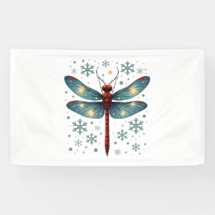 Festive Dragonfly Glow Banner
